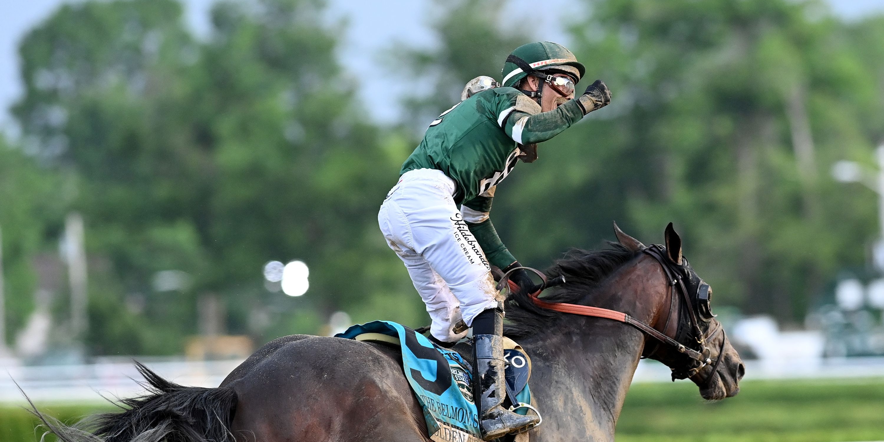 Golden Tempo wins the Belmont (G1) at Saratoga.