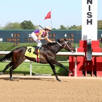 Goodall wins the Purple Martin Stakes at Oaklawn Park.