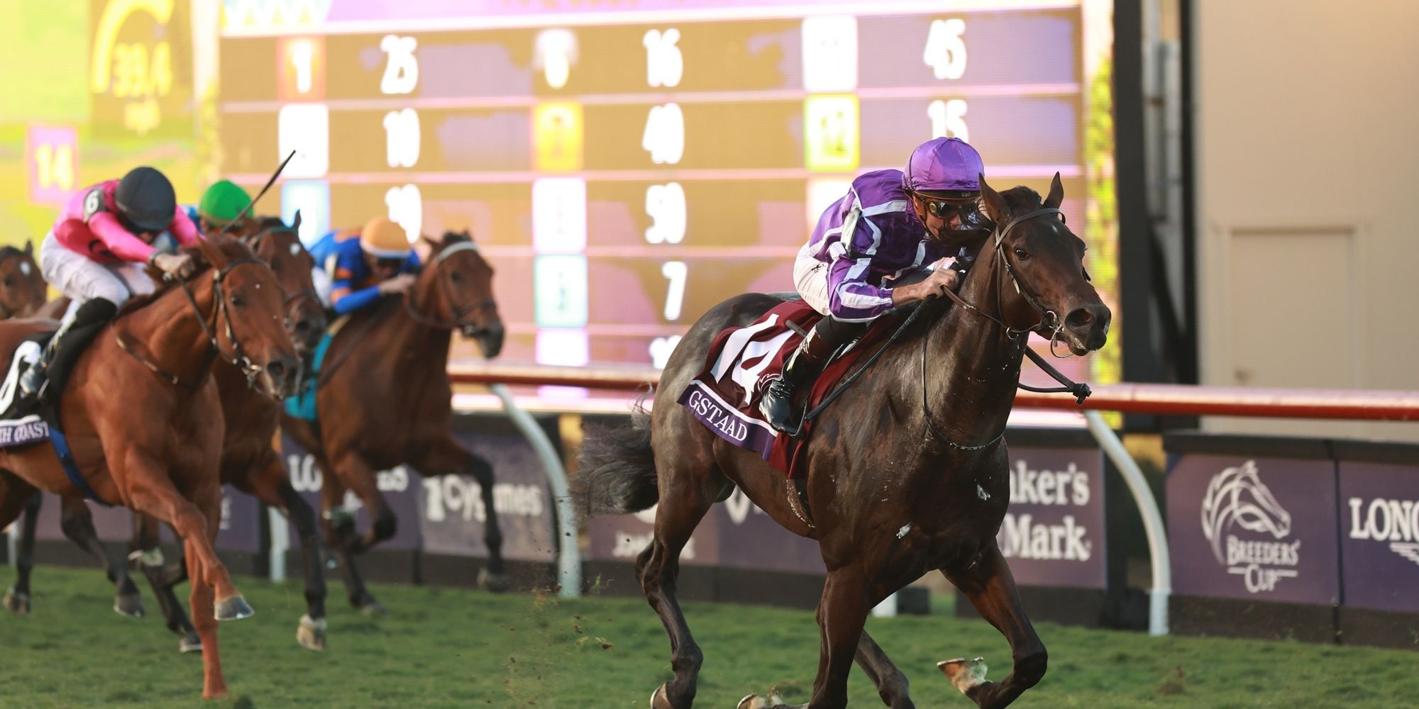 Gstaad winning the Breeders' Cup Juvenile Turf (G1) at Del Mar