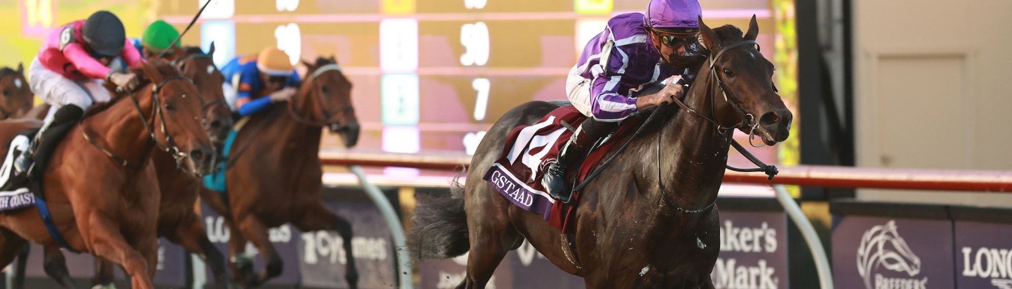 Gstaad winning the Breeders' Cup Juvenile Turf (G1) at Del Mar