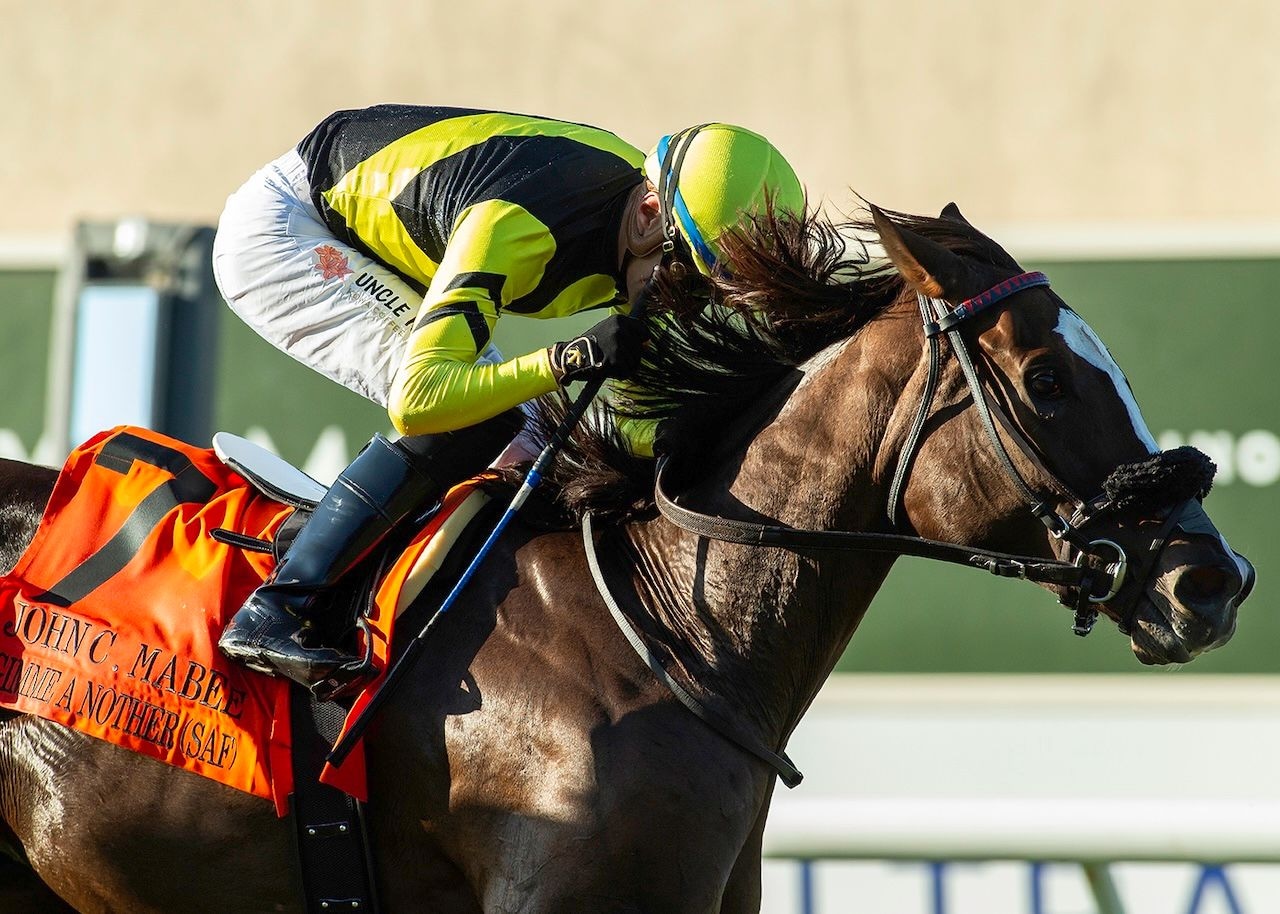 Gimmie A Nother wins the John C. Mabee Stakes at Del Mar. 
