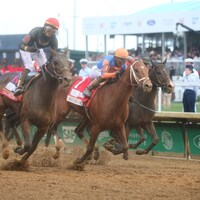Golden Tempo win the 2026 Kentucky Derby at Churchill Downs. 