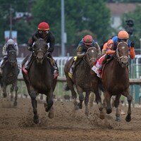 Golden Tempo win the 2026 Kentucky Derby at Churchill Downs. 