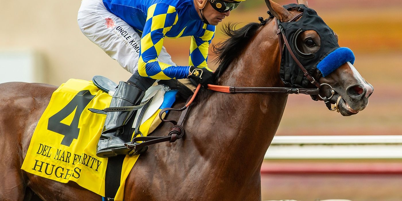 Hughes stayed undefeated while giving Bob Baffert his 20th Del Mar Futurity (G1)
