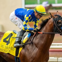 Hughes stayed undefeated while giving Bob Baffert his 20th Del Mar Futurity (G1)