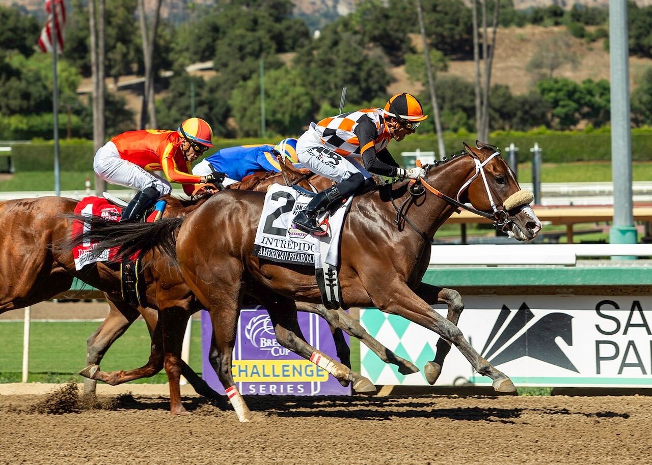 Intrepido wins the American Pharoah at Santa Anita.