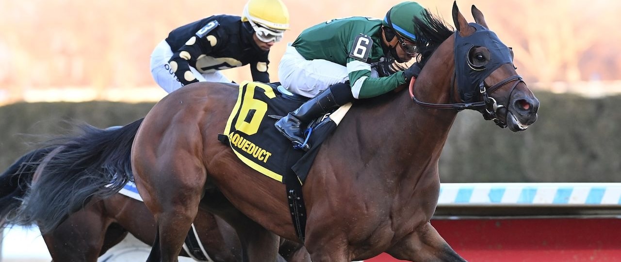 Iron Honor wins the Gotham Stakes at Aqueduct.