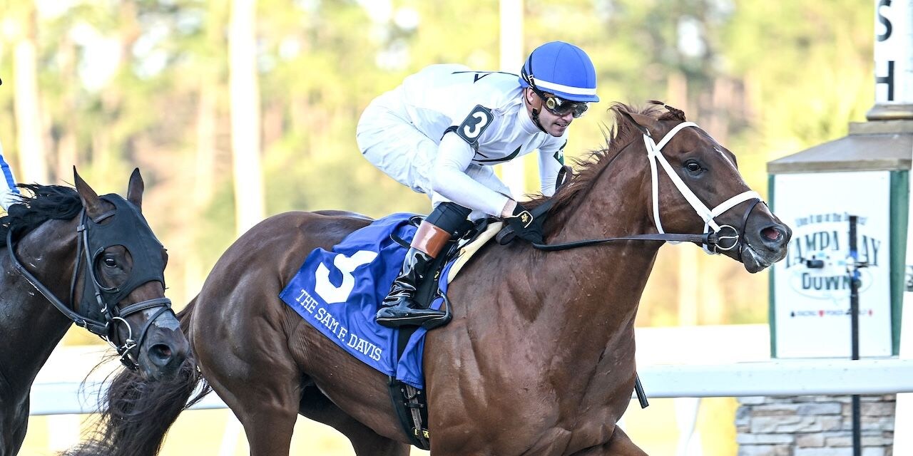 John Hancock winning the Sam F. Davis S. at Tampa Bay Downs (Photo by SV Photography)