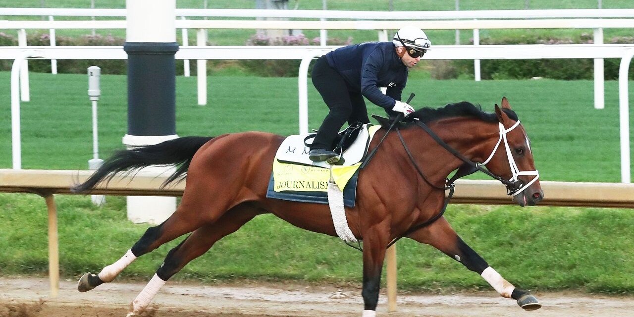 Journalism working at Churchill Downs (Photo by Coady Media)
