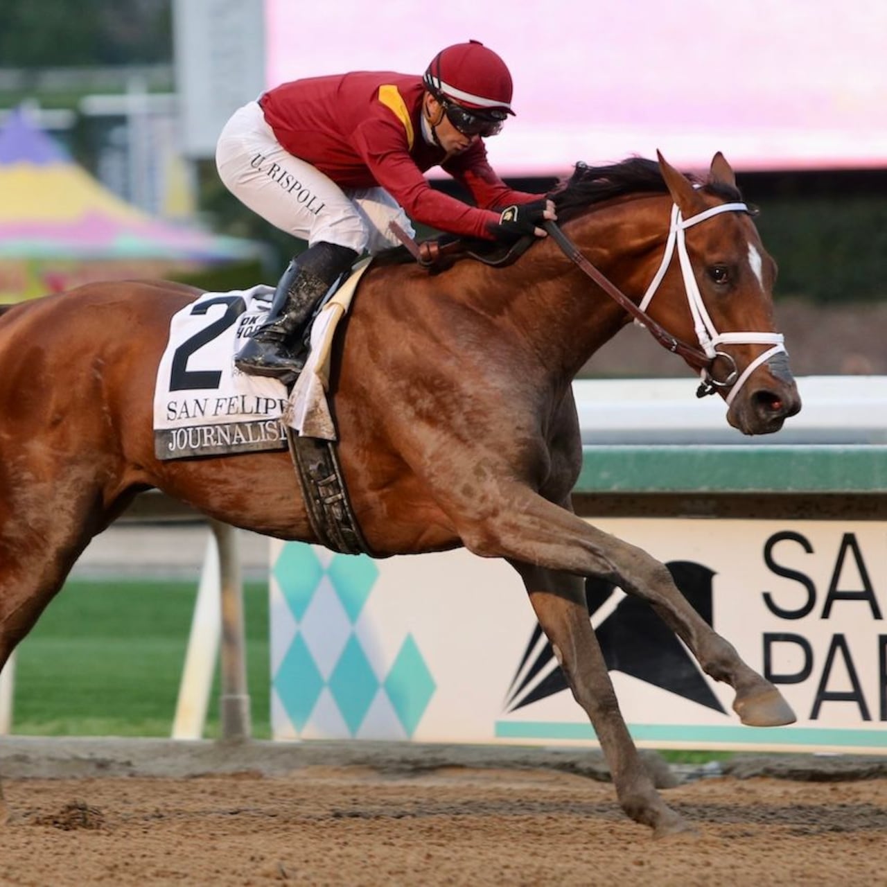 Journalism wins the San Felipe at Santa Anita.