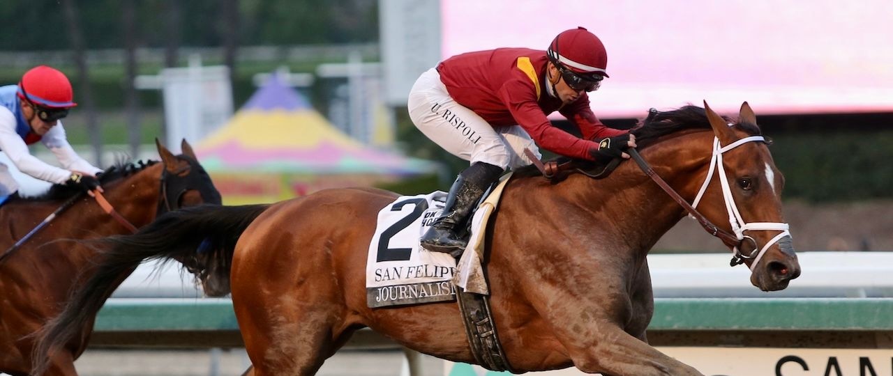 Journalism wins the San Felipe at Santa Anita.