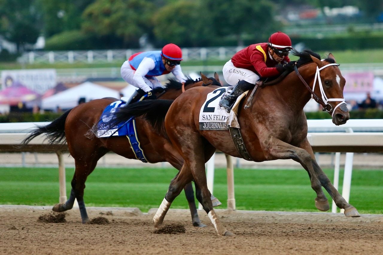 Journalism, who exits a win over Barnes in the San Felipe, will make his final Kentucky Derby prep in the Santa Anita Derby