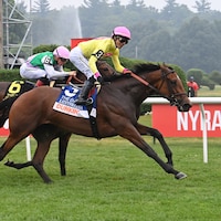 Kathynmarissa wins the Diana at Saratoga.