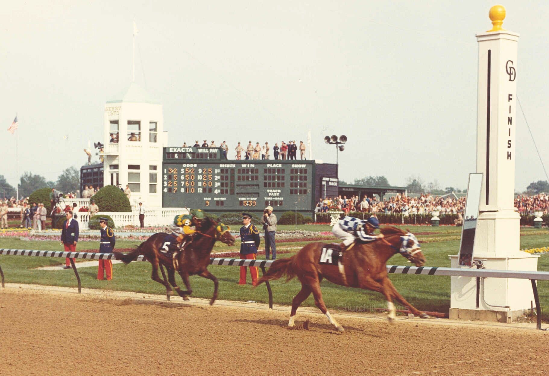 Secretariat and Sham in the Kentucky Derby (Photo courtesy of the Kentucky Derby Museum/Churchill Downs)