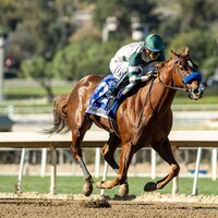 Kinza wins the Las Virgenes S. (G3) at Santa Anita