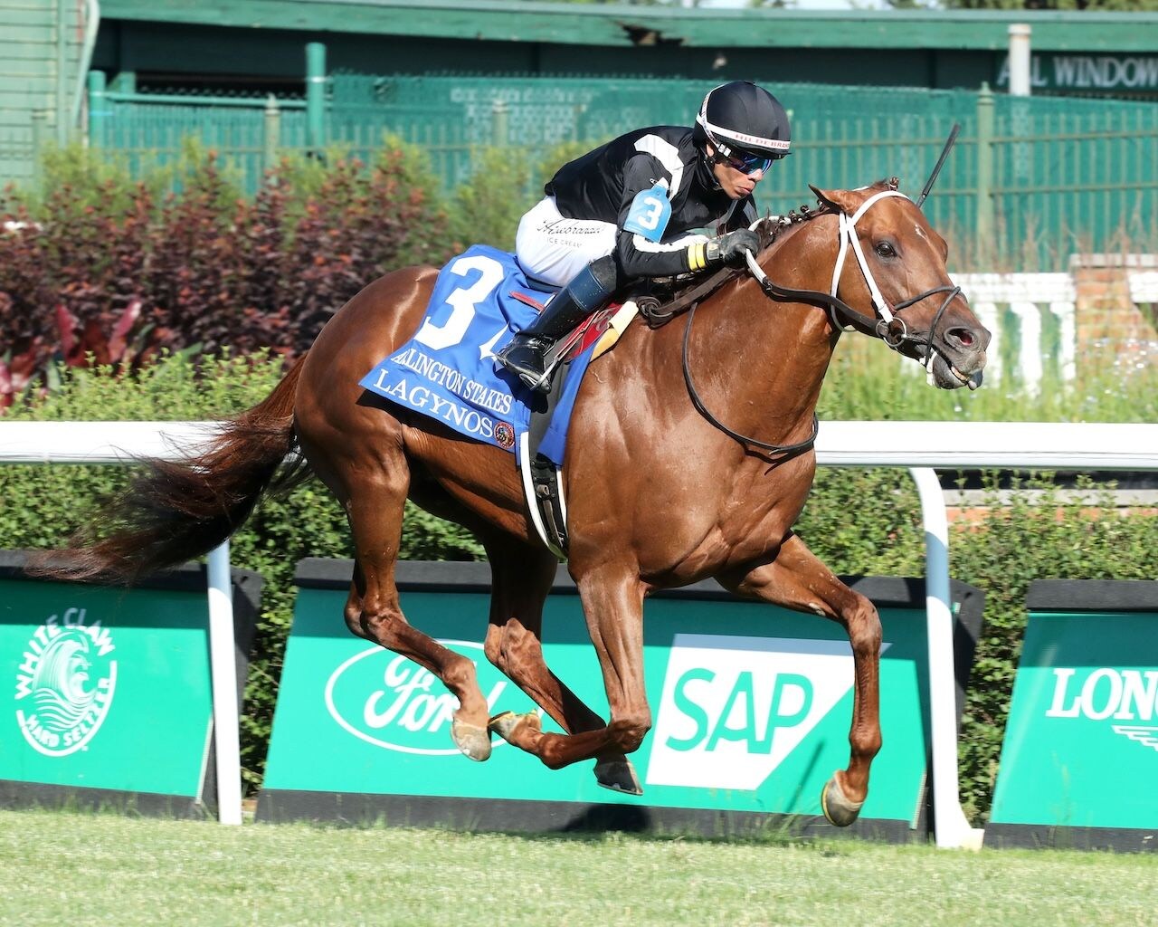 Lagynos wins the Arlington Handicap at Churchill Downs.