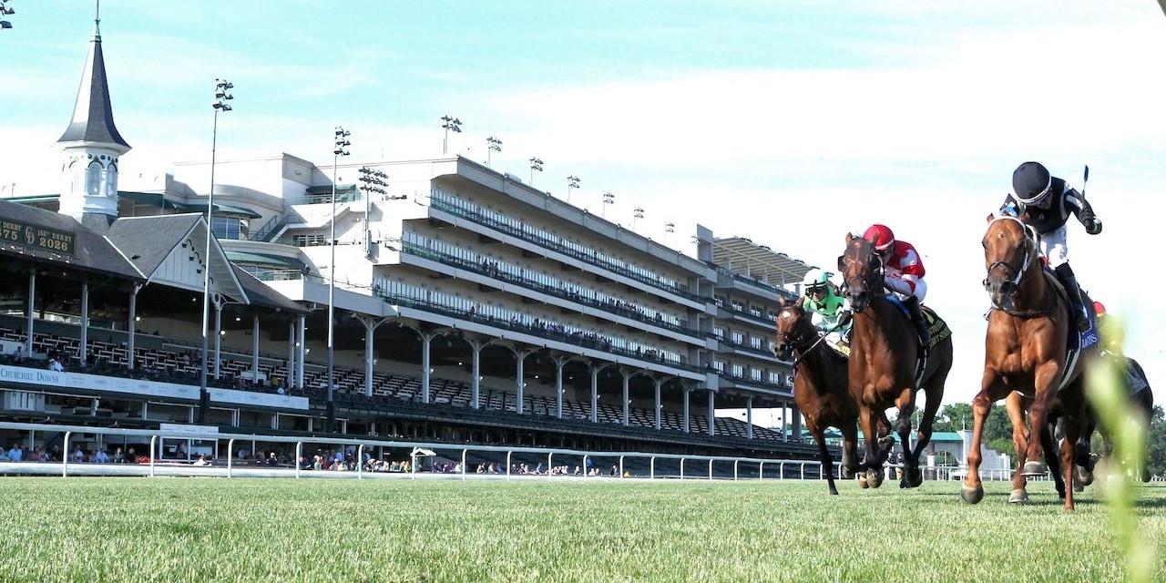 Lagynos wins the Arlington Handicap at Churchill Downs.