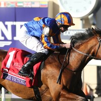 Lake Victoria wins the Breeders Cup Juvenile Fillies Turf.