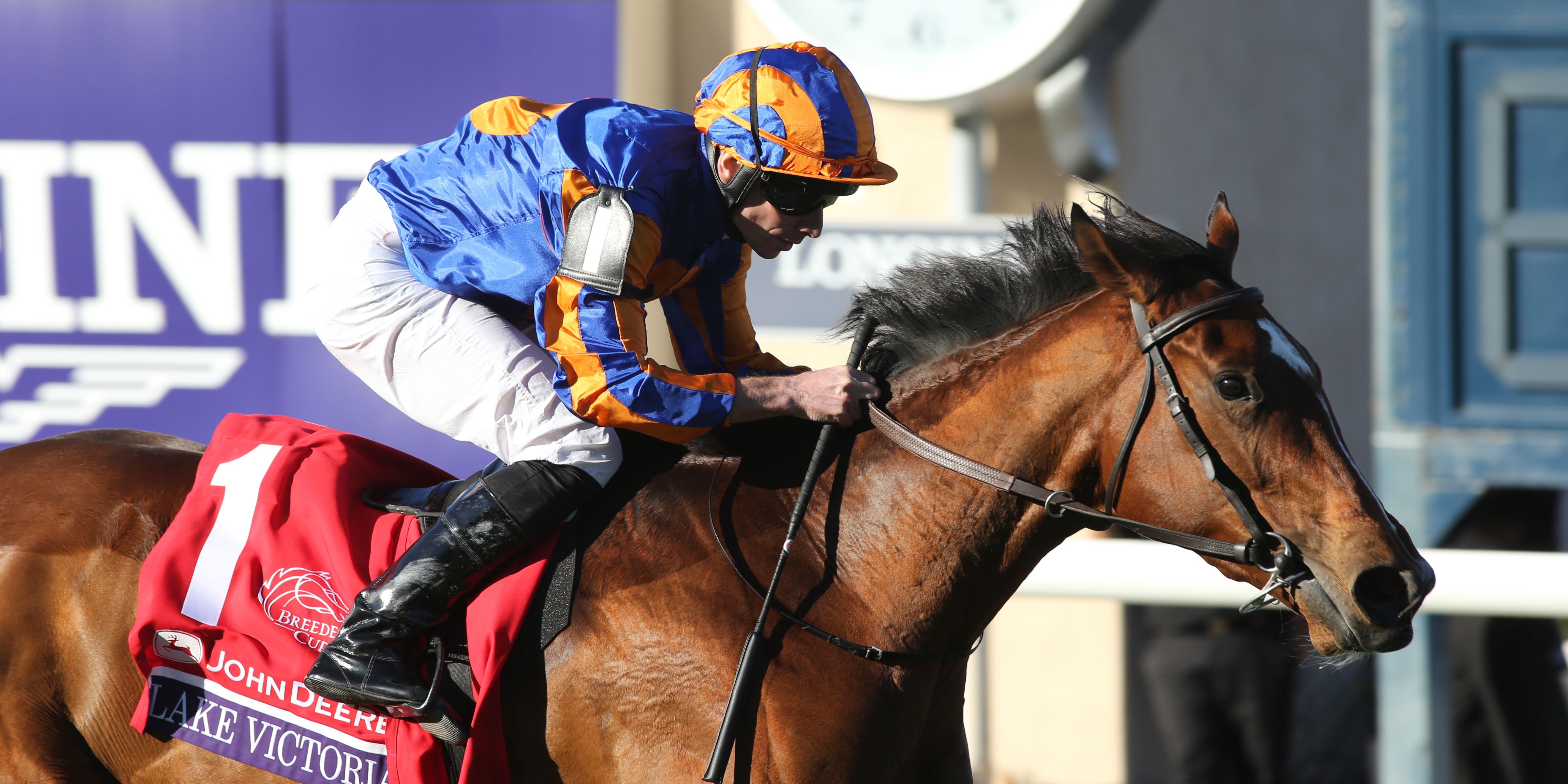 Lake Victoria wins the Breeders Cup Juvenile Fillies Turf.