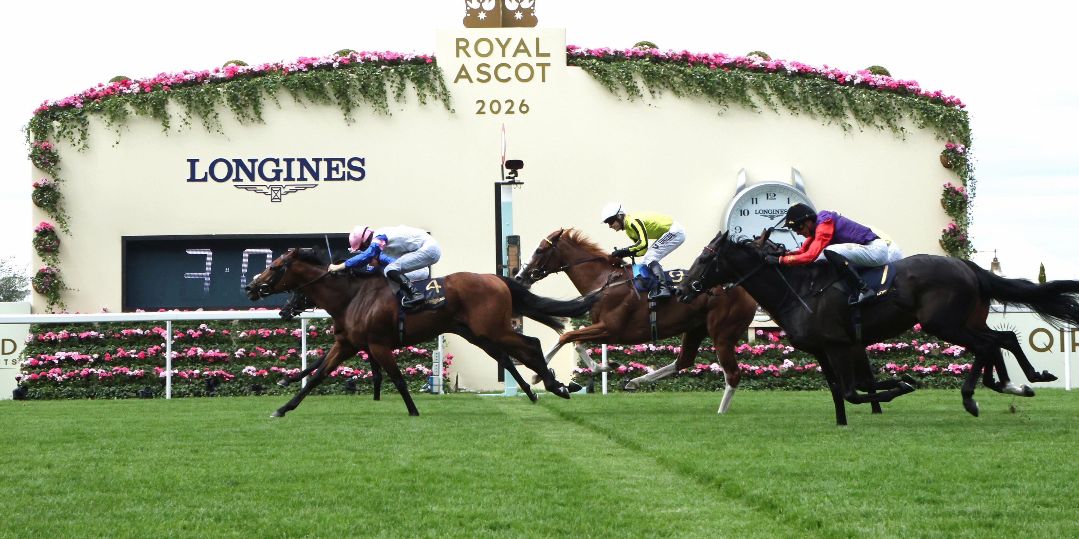 Limestone gets up in a photo-finish in the Queen's Vase (G2) at Royal Ascot