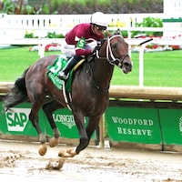 Magnitude wins the Stephen Foster Stakes (G1) at Churchill Downs.