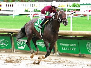 Magnitude wins the Stephen Foster Stakes (G1) at Churchill Downs.