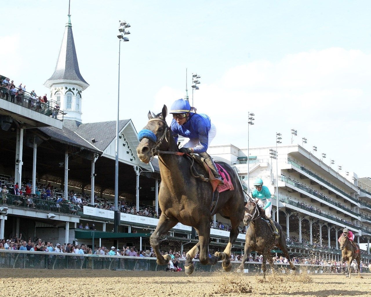Maxfield winning the Stephen Foster Stakes