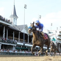 Maxfield winning the Stephen Foster Stakes