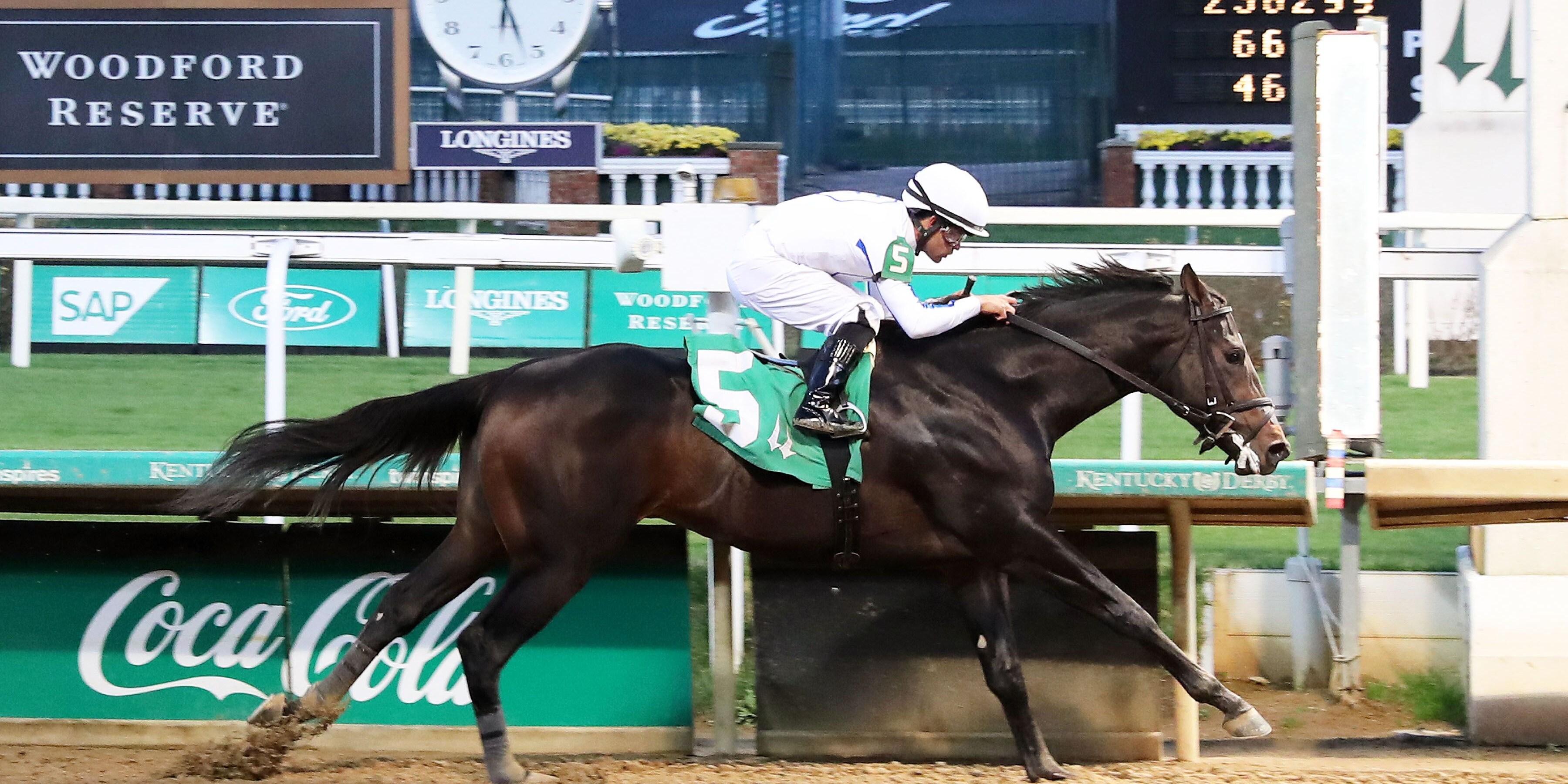 Mob winning a Churchill Downs maiden special weight
