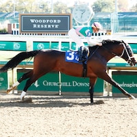 Mullion winning a maiden special weight at Churchill Downs. (Coady Photography)
