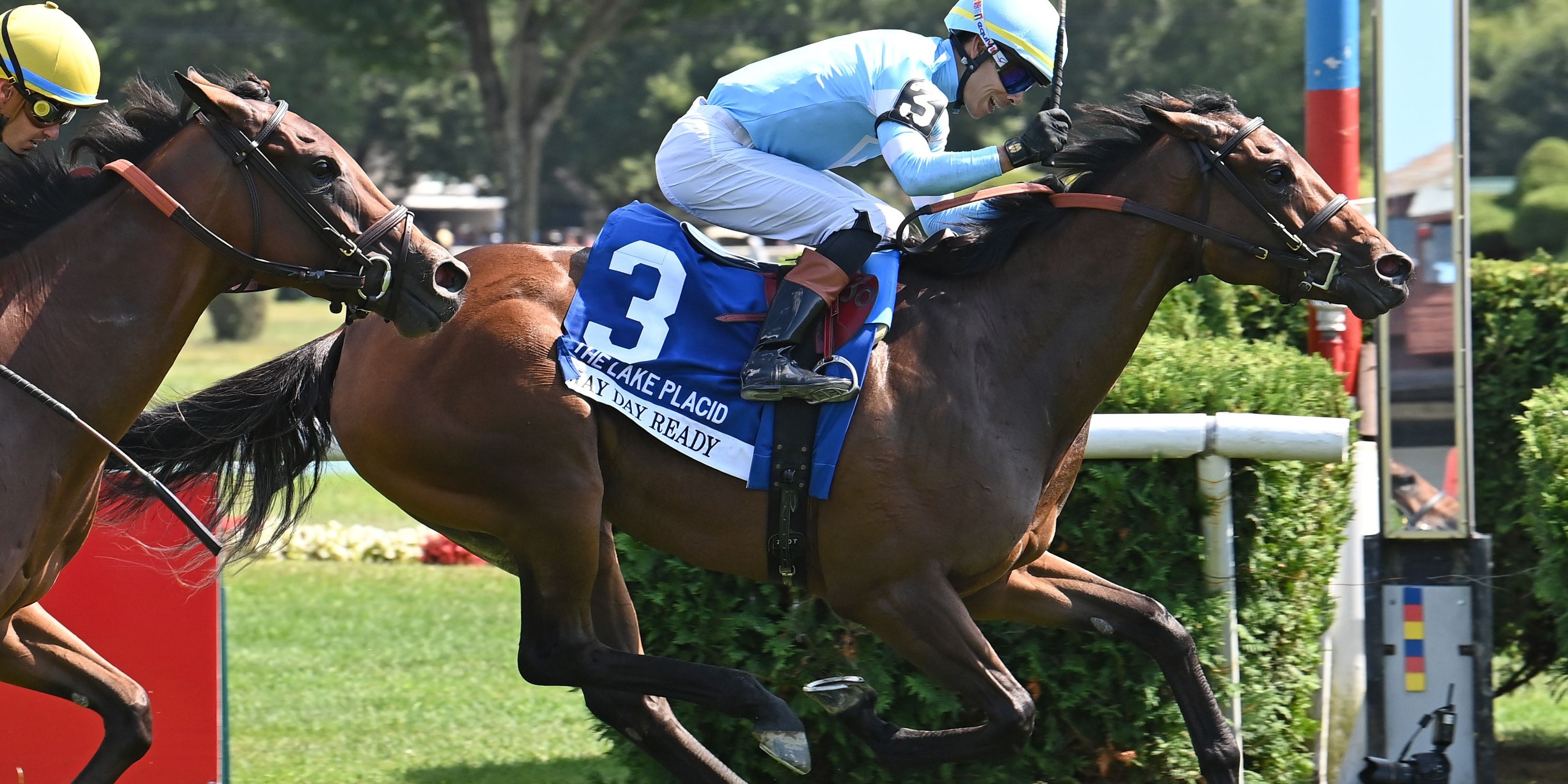 May Day Ready wired the Lake Placid (G2) and held off troubled favorite Play With Fire