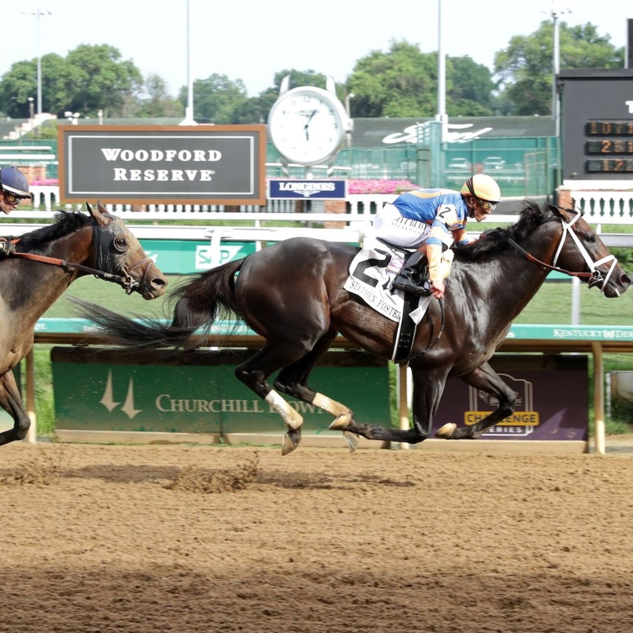 Mindframe wins the Stephen Foster Stakes at Churchill Downs.