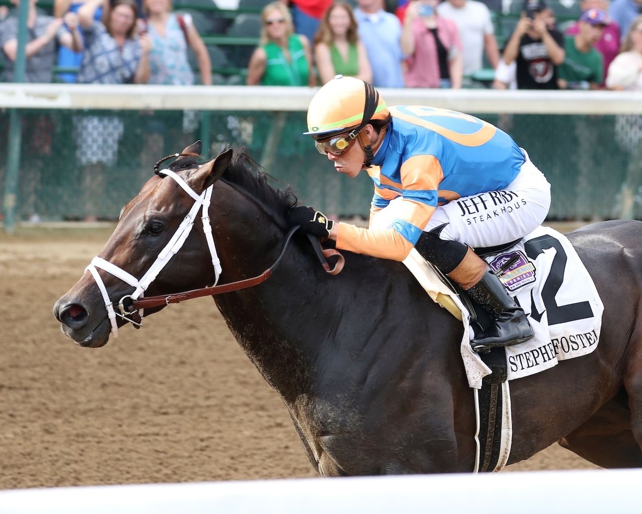 Mindframe wins the Stephen Foster Stakes at Churchill Downs.