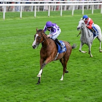 Minnie Hauk bounds clear of Estrange in the Yorkshire Oaks