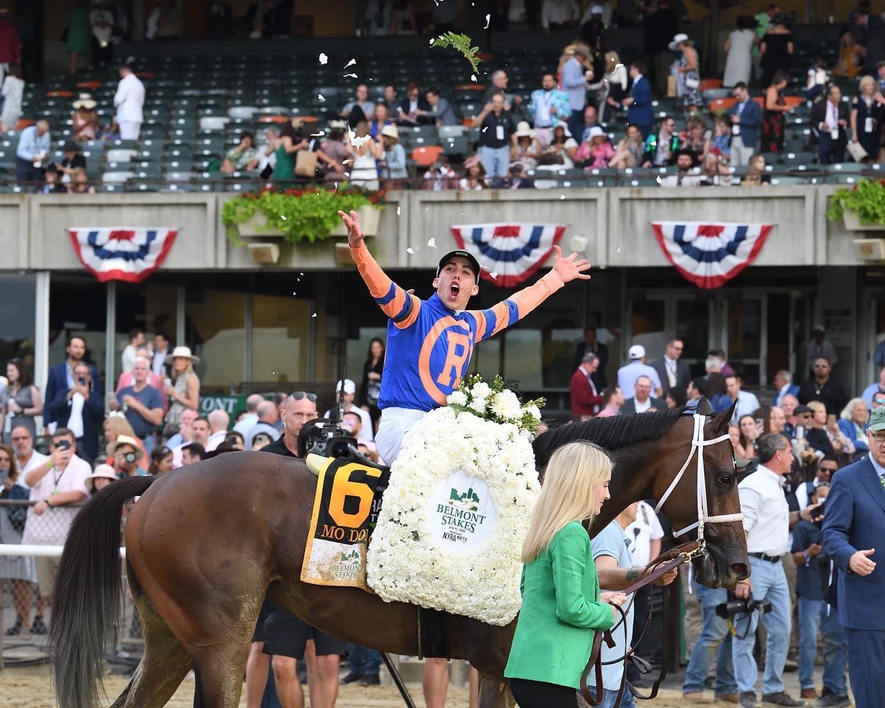 Mo Donegal with Irad Ortiz, Jr. up wins the 2022 Belmont Stakes