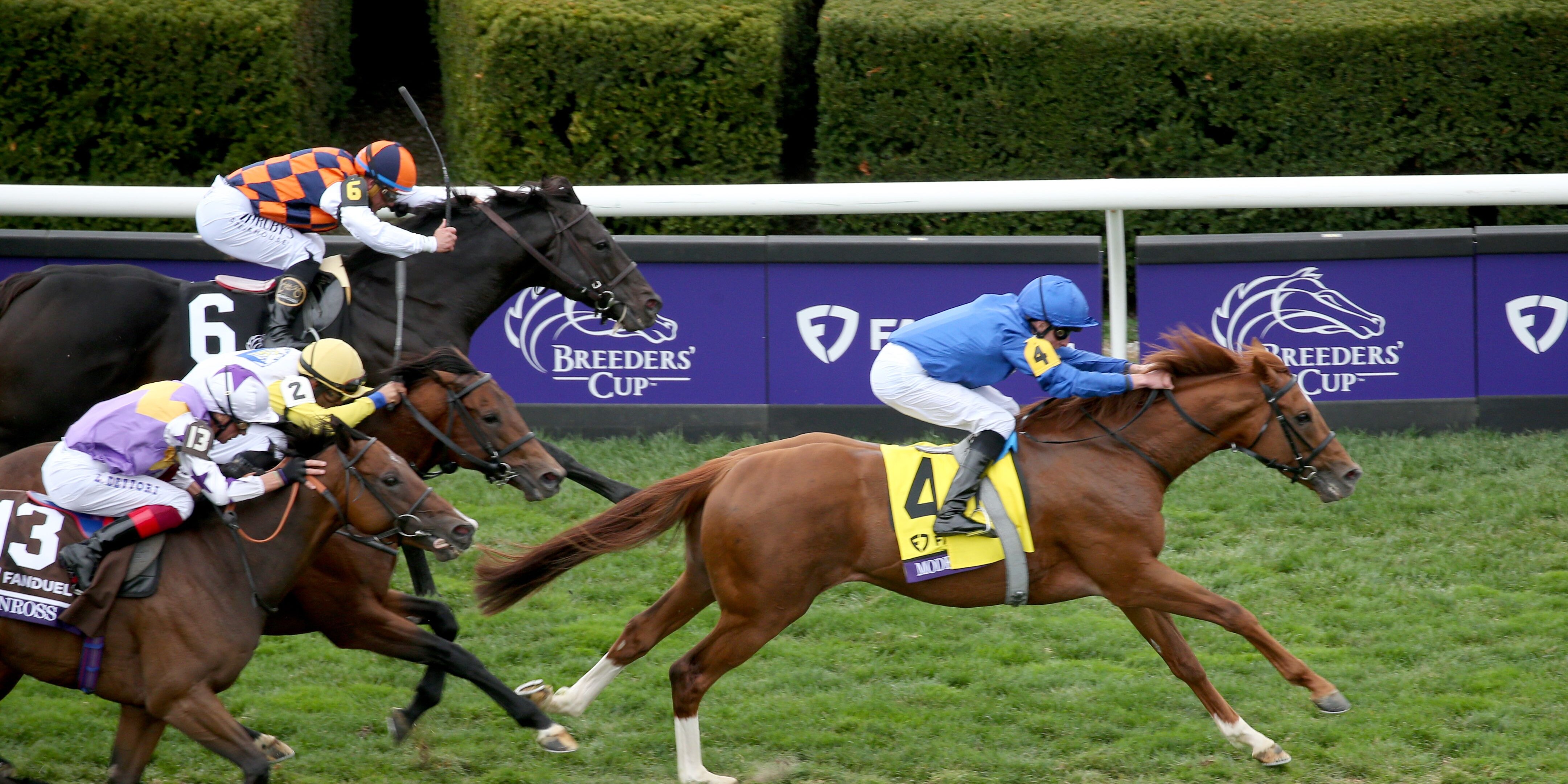 Modern Games wins the 2022 Breeders' Cup Mile (G1) at Keeneland