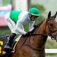 Mrs. Astor wins the Santa Barbara Stakes at Santa Anita.