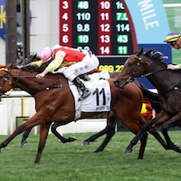 My Wish wins the 2025 Hong Kong Classic Mile (Photo by Hong Kong Jockey Club)