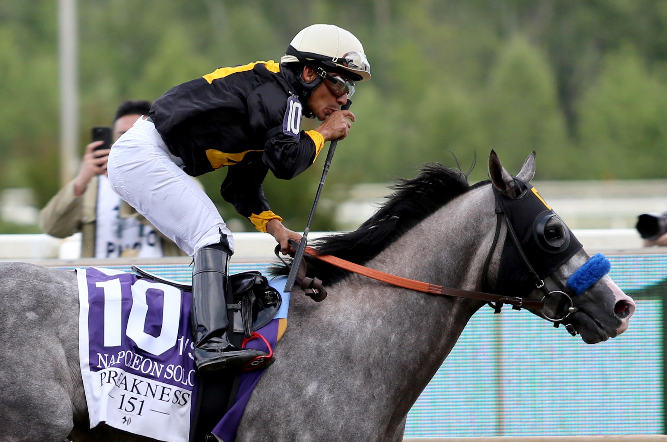 Napoleon Solo winning the Preakness (G1) at Laurel Park