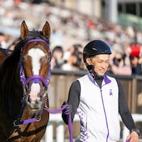 Natural Rise wins the Cattleya Stakes at Tokyo Racecourse.