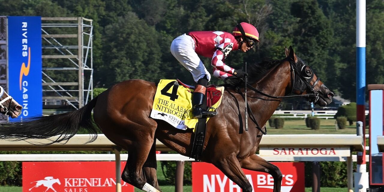 Nitrogen wins the Alabama at Saratoga.