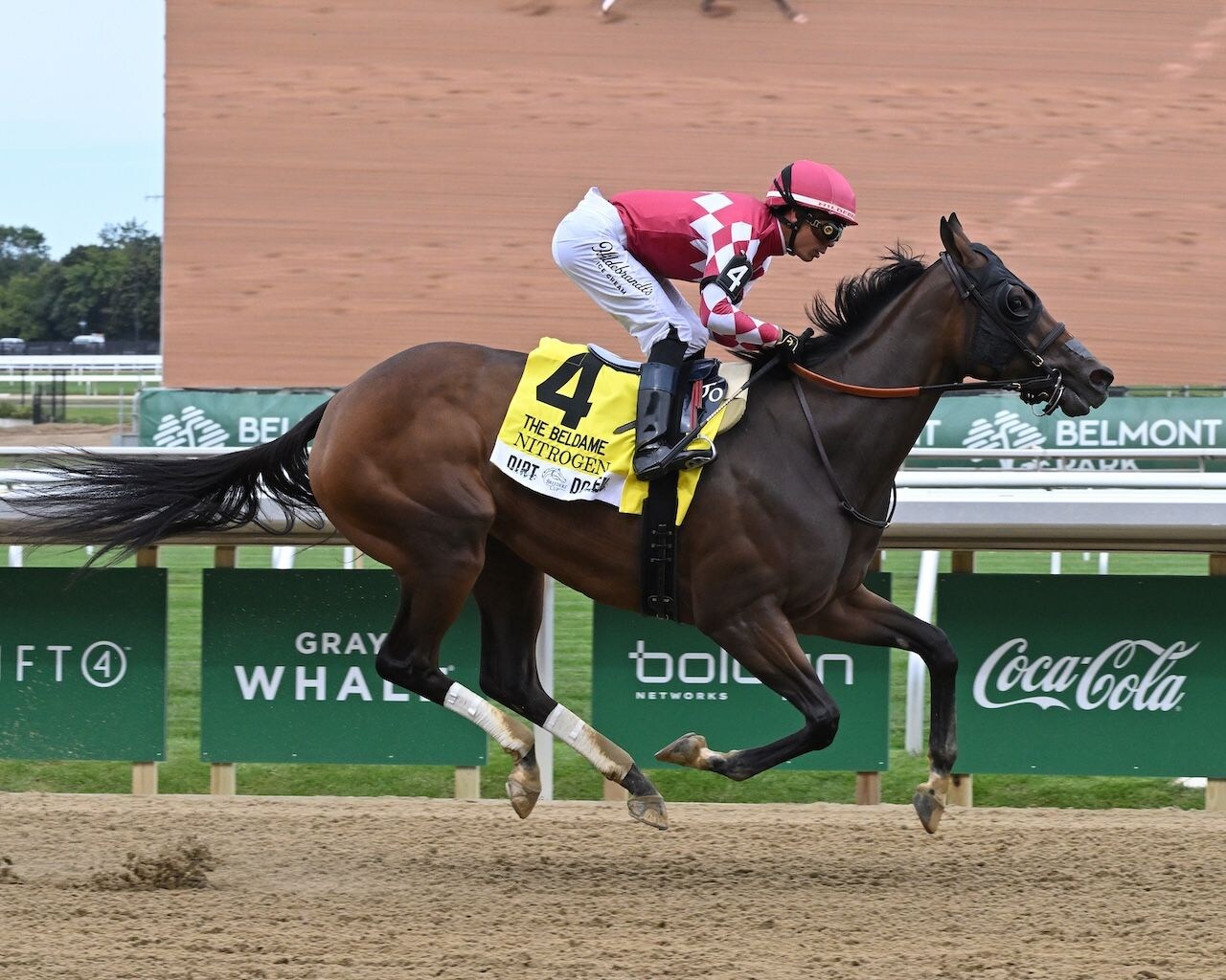 Nitrogen wins the Beldame at Belmont Park.