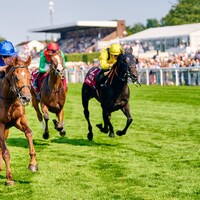 Notable Speech wins the Qatar Sussex Stakes at Goodwood Racecourse.