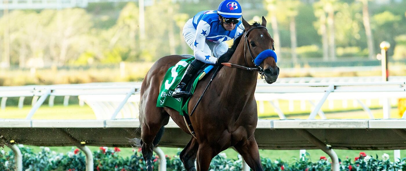 Nysos wins the Bob Hope (G3) at Del Mar (Photo by Benoit Photo)