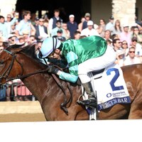 Percy's Bar wins the Ashland Stakes at Keeneland.