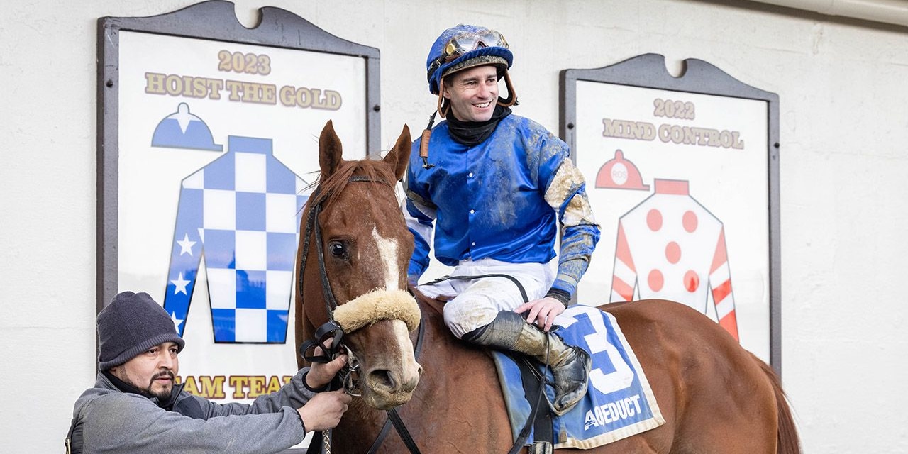 Poster winning the Remsen (G2) at Aqueduct (Photo by Coglianese Photos/Walter Wlodarczyk)