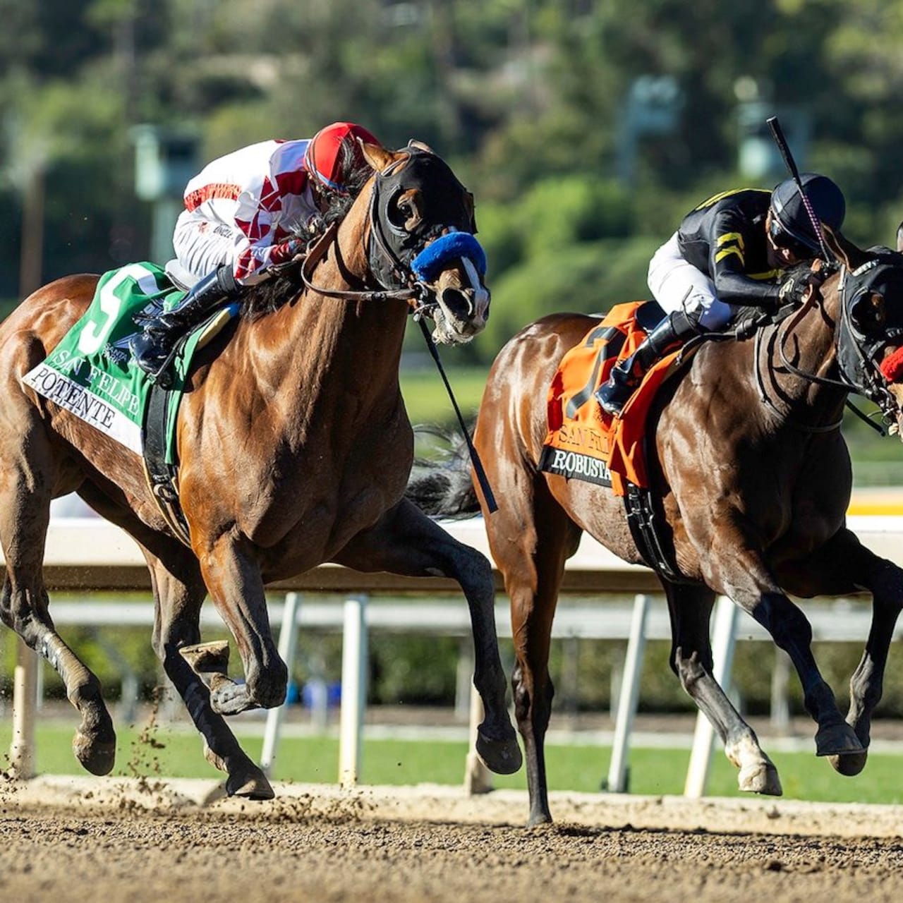 Potente wins the San Felipe at Santa Anita.