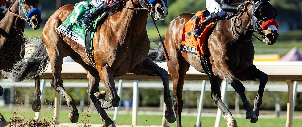Potente wins the San Felipe at Santa Anita.