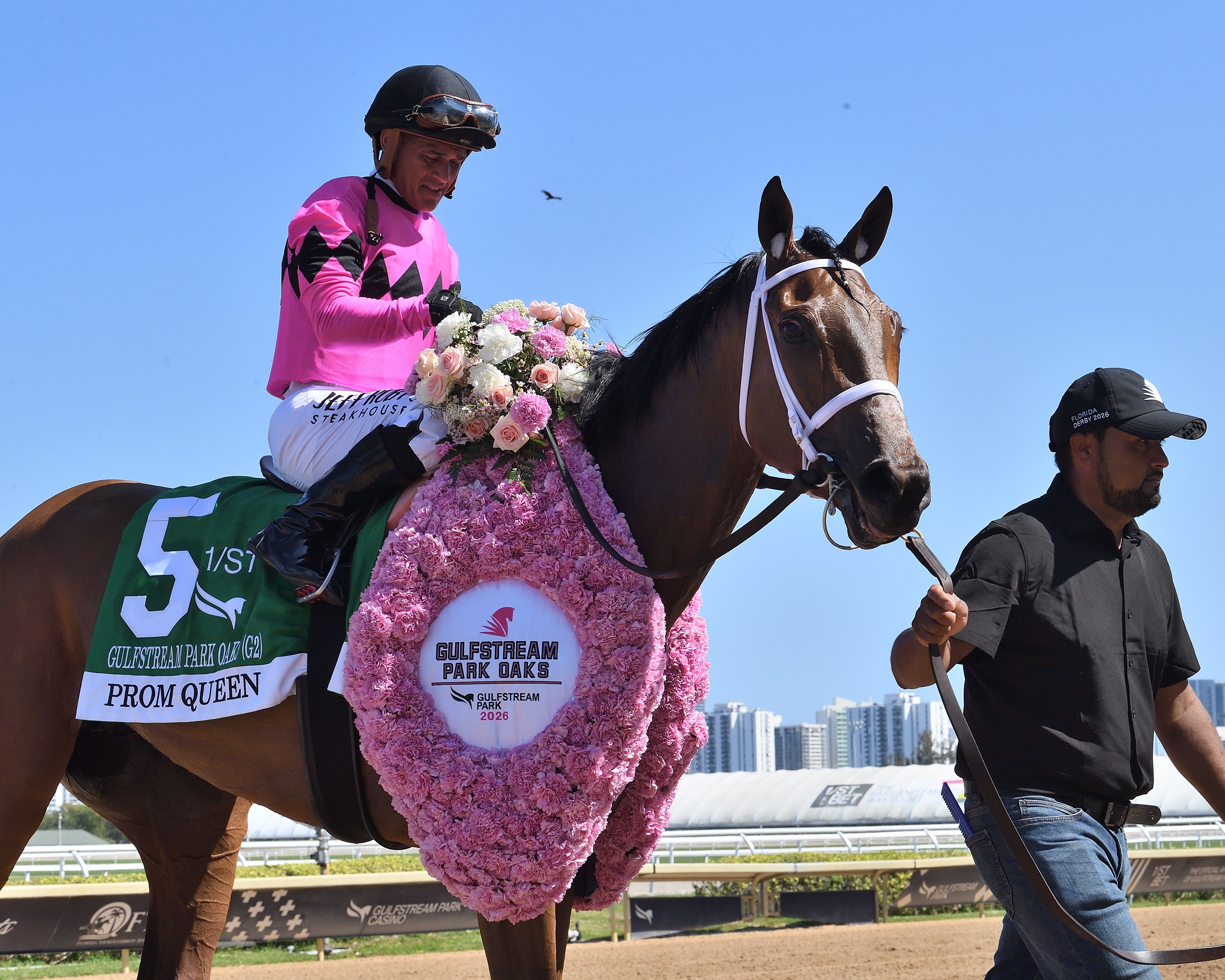 Prom Queen wins the Gulfstream Park Oaks at Gulfstream Park.