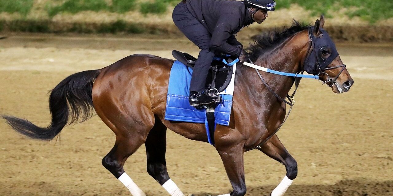 Publisher galloping at Churchill Downs (Photo by Coady Media/Renee Torbit)